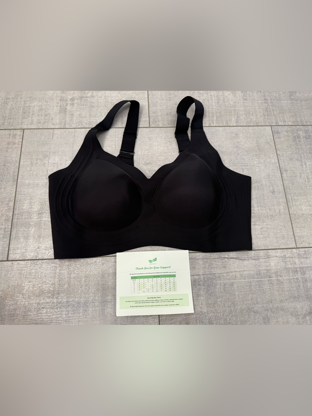 NEW BodCurven Wireless Seamless Bra Black Size Medium & 3X